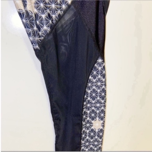 Fabletics Mesh Powerhold leggings navy blue stardust white - Picture 6 of 8